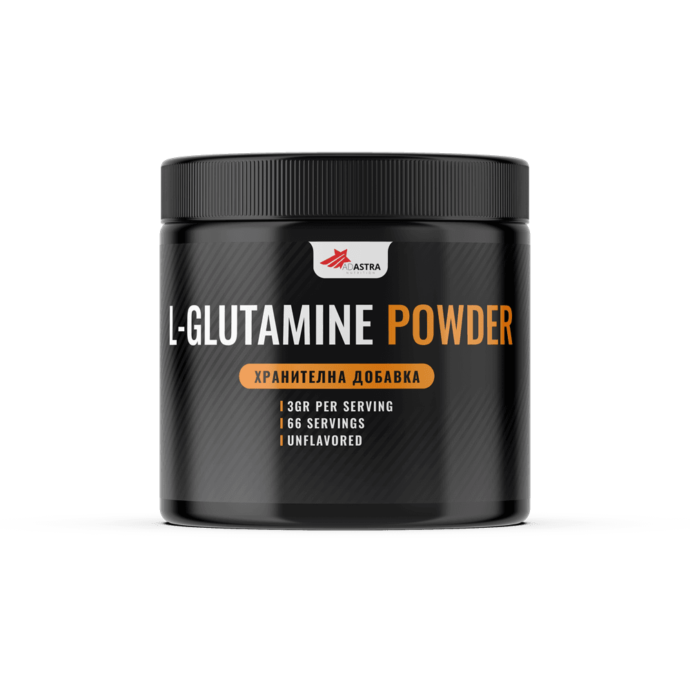 L-GLUTAMINE - хранителна добавка на прах с аминокиселината глутамин, която е предназначена за поддържане и синтез на протеини в мускулите и възстановяване на мускулите – ашваганда | NaturaTherapy – натурални добавки от България